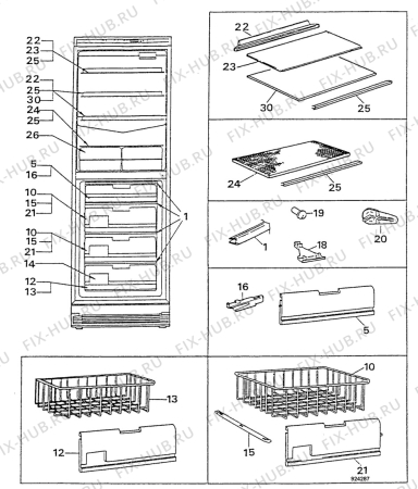 Взрыв-схема холодильника Arthurmartinelux AR3114W - Схема узла Accessories Refrigerator